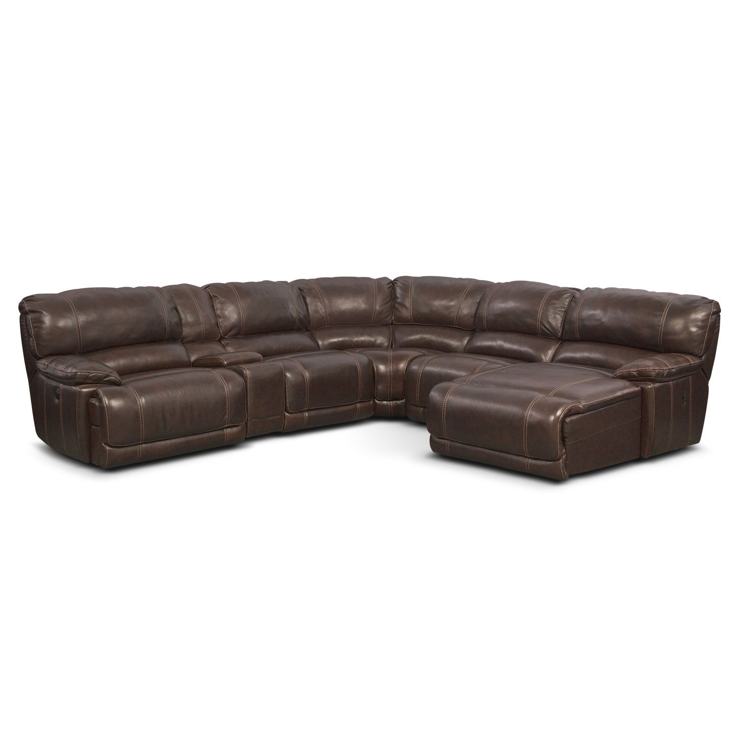 St. Malo 6 Piece Power Reclining Sectional With Right Facing Chaise In Meyer 3 Piece Sectionals With Laf Chaise (Photo 20 of 25)
