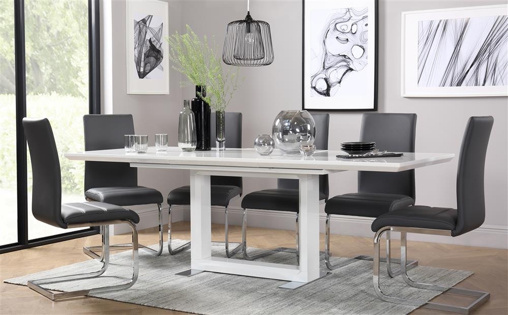 Featured Photo of The 25 Best Collection of Black Gloss Dining Tables and 6 Chairs