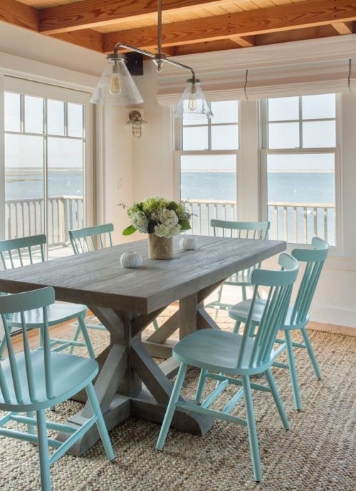 Trestle Tables In The Dining Room :: | Where We Dine | Pinterest With Regard To Coastal Dining Tables (Photo 1 of 25)