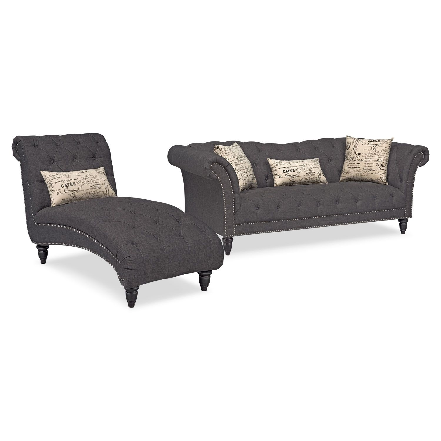 Vcf Sofa Chaise | Baci Living Room Intended For Mcdade Graphite 2 Piece Sectionals With Raf Chaise (View 16 of 25)