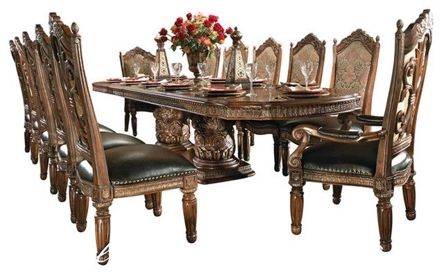 Villa Valencia 15 Piece Rectangular Dining Room Set – Victorian Pertaining To Valencia 72 Inch 7 Piece Dining Sets (View 3 of 25)