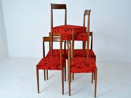 Vintage Red Dining Chairs, Set Of 6 For Sale At Pamono With Red Dining Chairs (View 24 of 25)