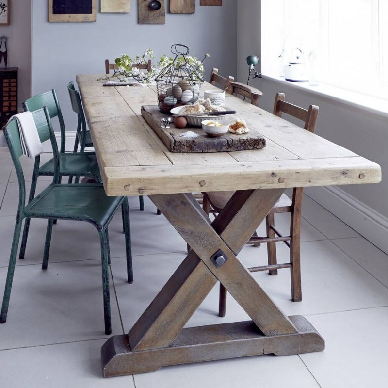 Wonderful Reclaimed Timber Dining Table Reclaimed Timber Country With Regard To Country Dining Tables (Photo 1 of 25)