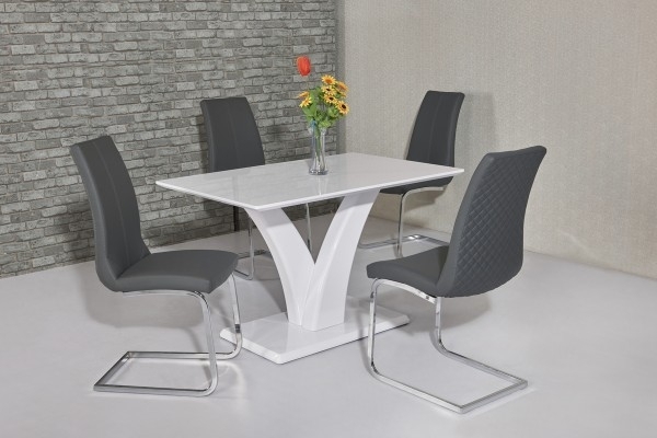 Wow Slim High Gloss White 120 Cm Dining Table Pertaining To White Gloss Dining Tables 120cm (Photo 1 of 25)