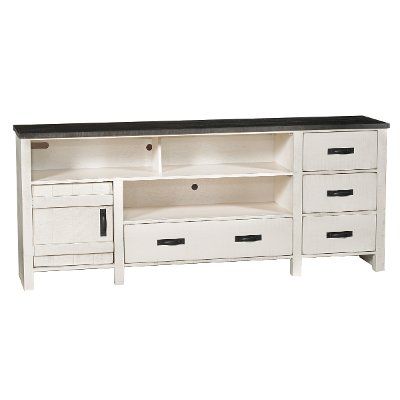 2018 Willa 80 Inch Tv Stands Pertaining To 80 Inch Distressed White Tv Stand – Prisma (Photo 17 of 25)