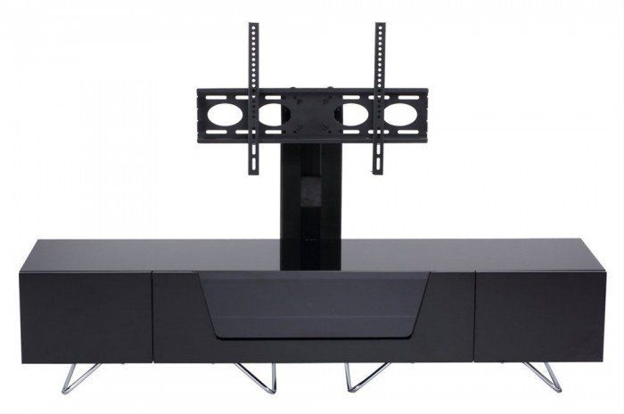Alphason Chromium 1600mm Cantilever Tv Stand In Black (cro2 1600bkt Blk) Intended For Most Current Cheap Cantilever Tv Stands (Photo 6629 of 7825)