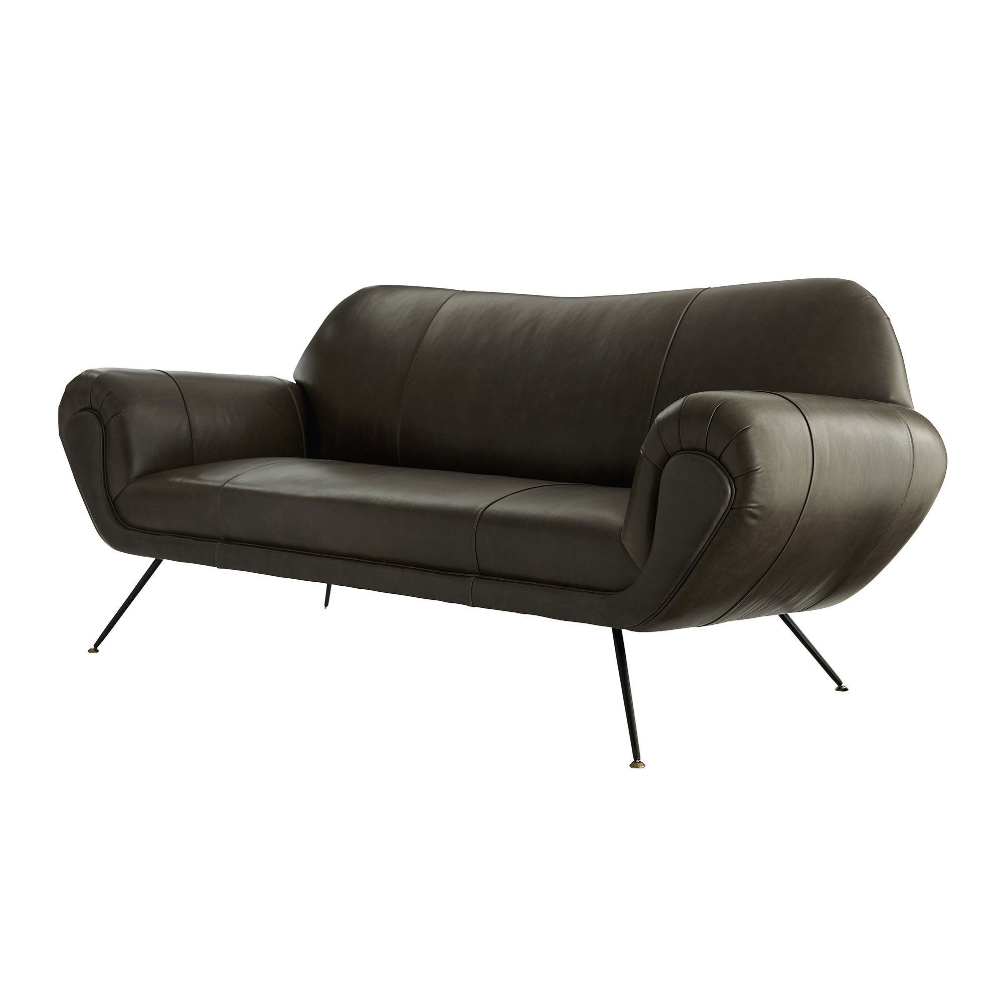 Arteriors Mitchell Leather Sofa | Wayfair Inside Mitchell Arm Sofa Chairs (View 7 of 25)