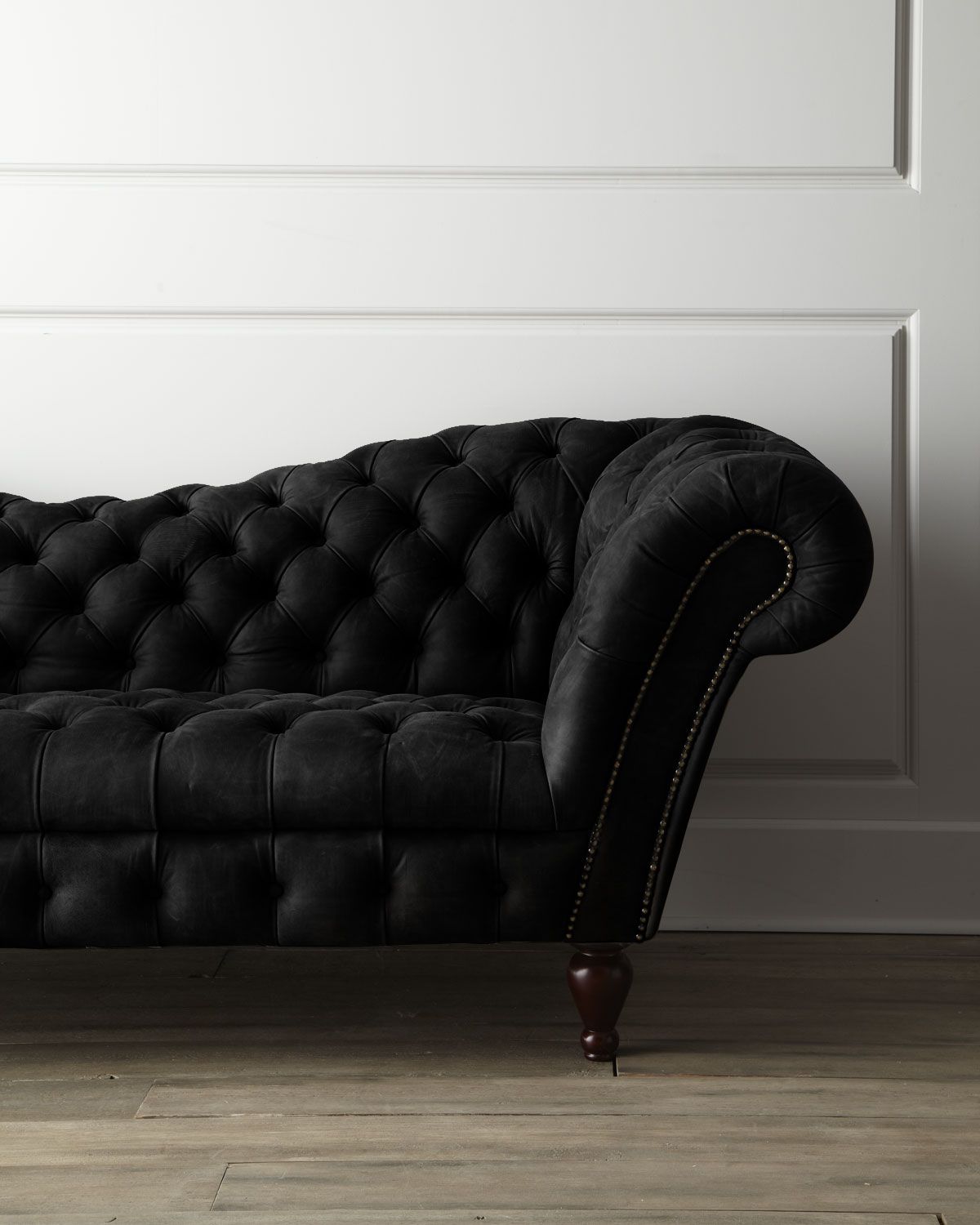 Black Recamier Leather Sofa  (View 18 of 25)