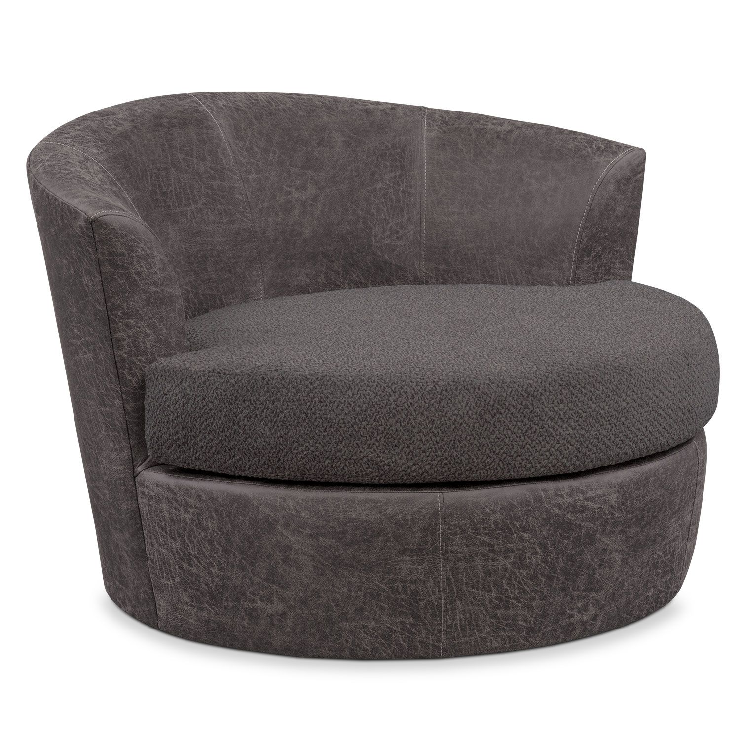 Brando Swivel Swivel Chair | Value City Furniture And Mattresses With Regard To Loft Smokey Swivel Accent Chairs (View 5 of 25)