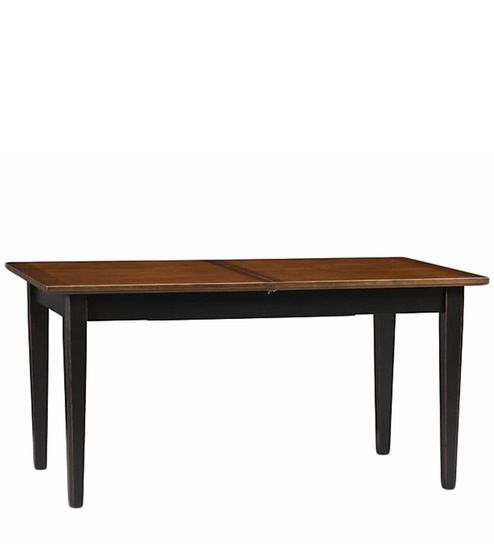 Buy Toby Six Seater Dining Table In Black & Brown Colourasian Within Favorite Tobias Media Console Tables (Photo 11 of 25)