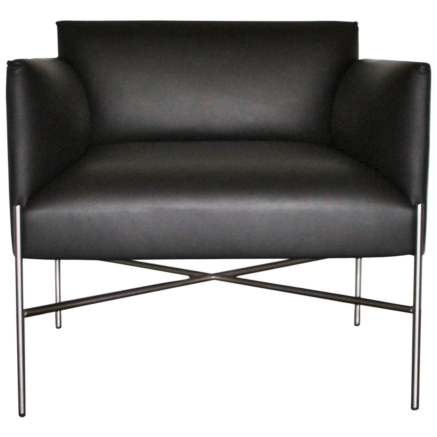 Chill–Out Armchair With Armrests Chromed Base Ochilp 70Vtacchini With Chill Swivel Chairs With Metal Base (View 20 of 25)