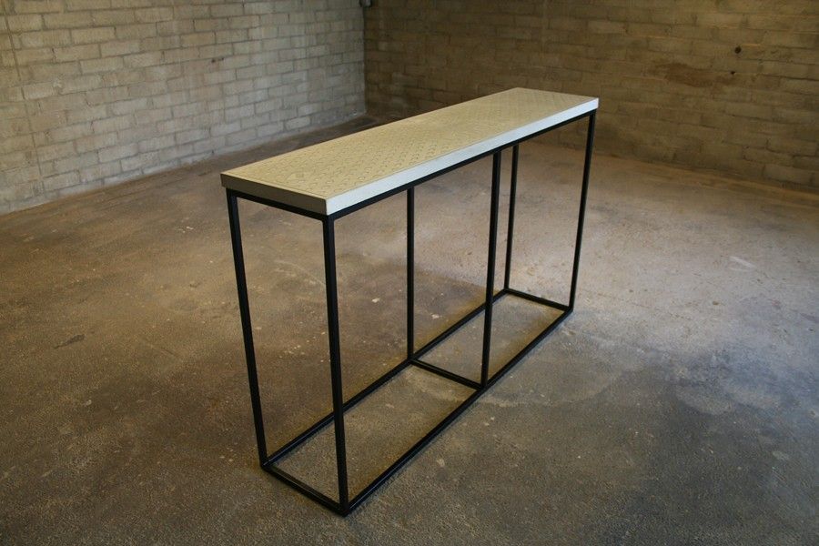 Concrete Top Console Table Extravagant Parsons Dark Steel Base 48x16 With Regard To Best And Newest Parsons Concrete Top & Elm Base 48x16 Console Tables (View 22 of 25)
