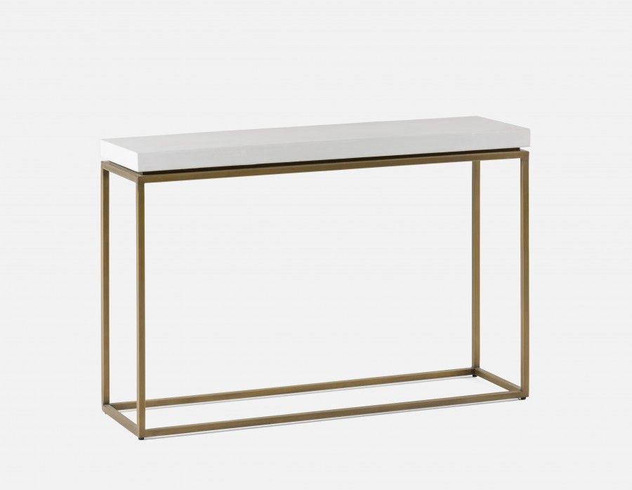 Concrete Top Console Table Stunning Parsons Dark Steel Base 48x16 Regarding Fashionable Parsons Walnut Top &amp; Dark Steel Base 48x16 Console Tables (Photo 7572 of 7825)
