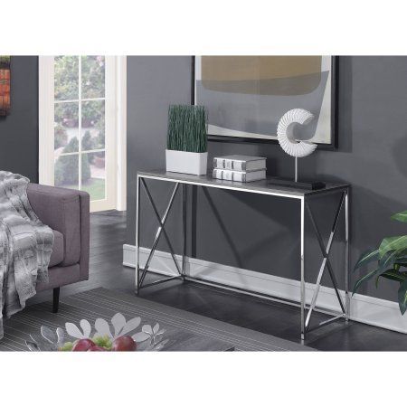Convenience Concepts Belaire Console Table, Silver (Photo 7580 of 7825)