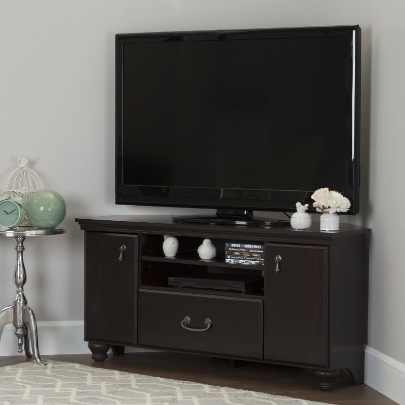 Dark Mahogany Corner Tv Stand For Tvs Up To 55 Inch – Noble (Photo 6950 of 7825)