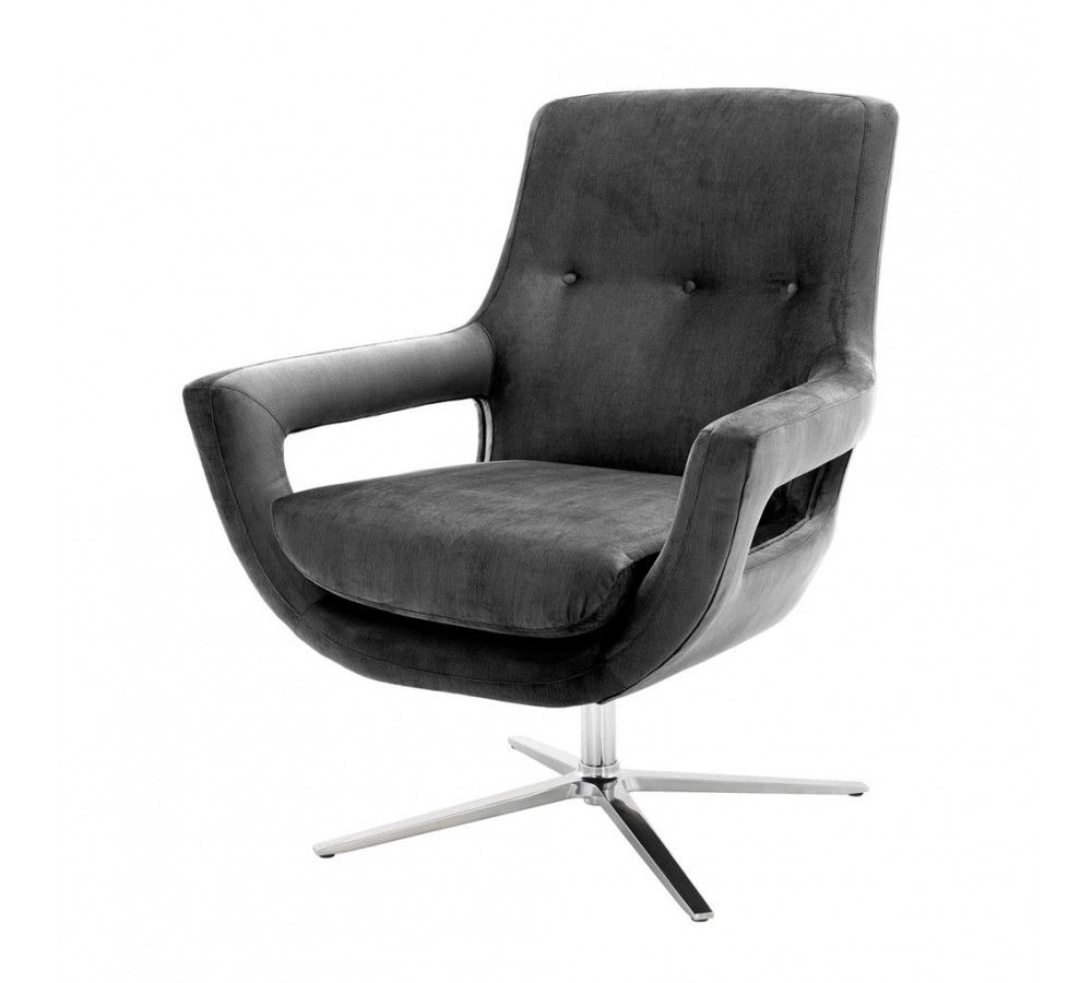 Eichholtz Flavio Swivel Chair | Eichholtz Armchair – Design Icons Regarding Grey Swivel Chairs (View 6 of 25)