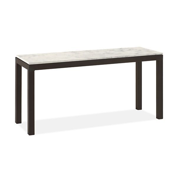 Fashionable Parsons Clear Glass Top &amp; Elm Base 48x16 Console Tables Inside Parsons Console Table White Acrylic Parsons Sofa Table Table Choices (View 15 of 25)