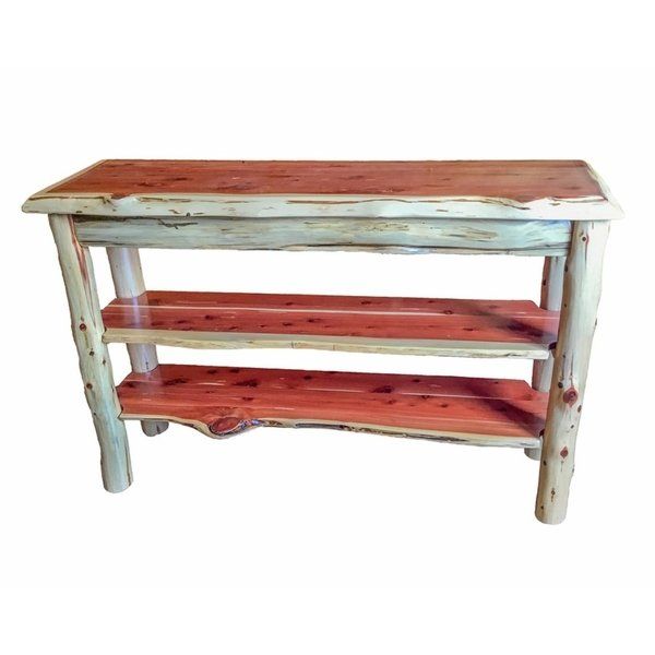Fashionable Rustic Red Tv Stands Inside Shop Rustic Red Cedar Log Tv Stand Or Sofa Table – Amish Made In The (Photo 7300 of 7825)