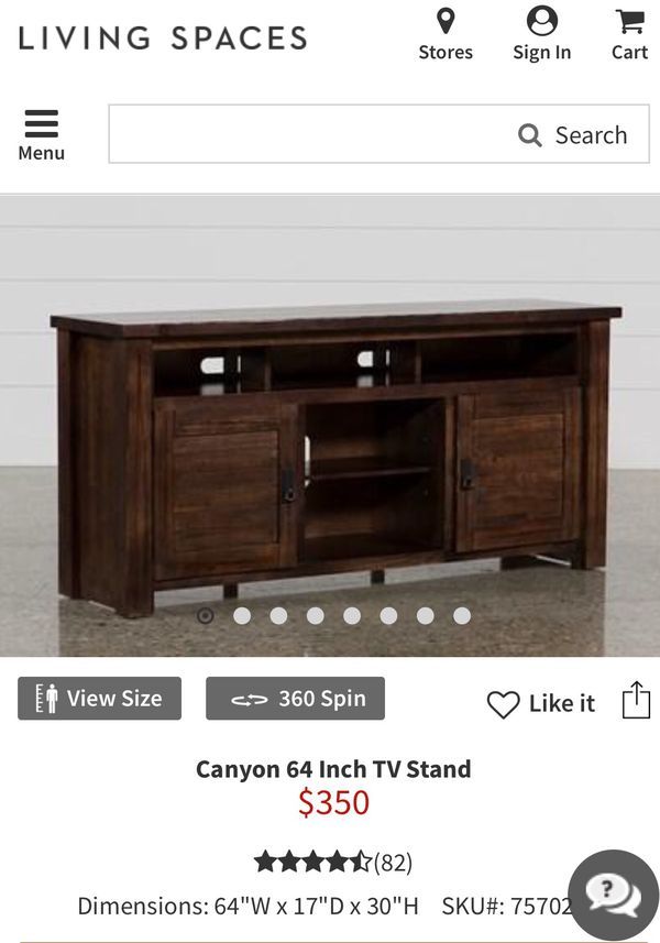Favorite Canyon 64 Inch Tv Stands Throughout Living Spaces Canyon 64 Inch Tv Stand For Sale In Scottsdale, Az (View 2 of 25)