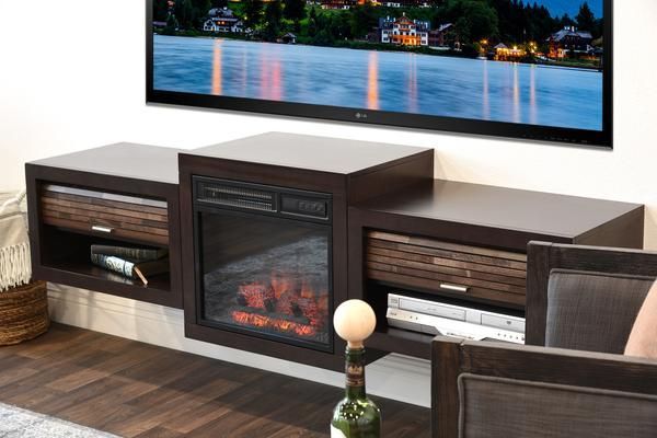 Fireplace Tv Stand For 60" To 70" Tv – Eco Geo Espresso (Photo 19 of 25)