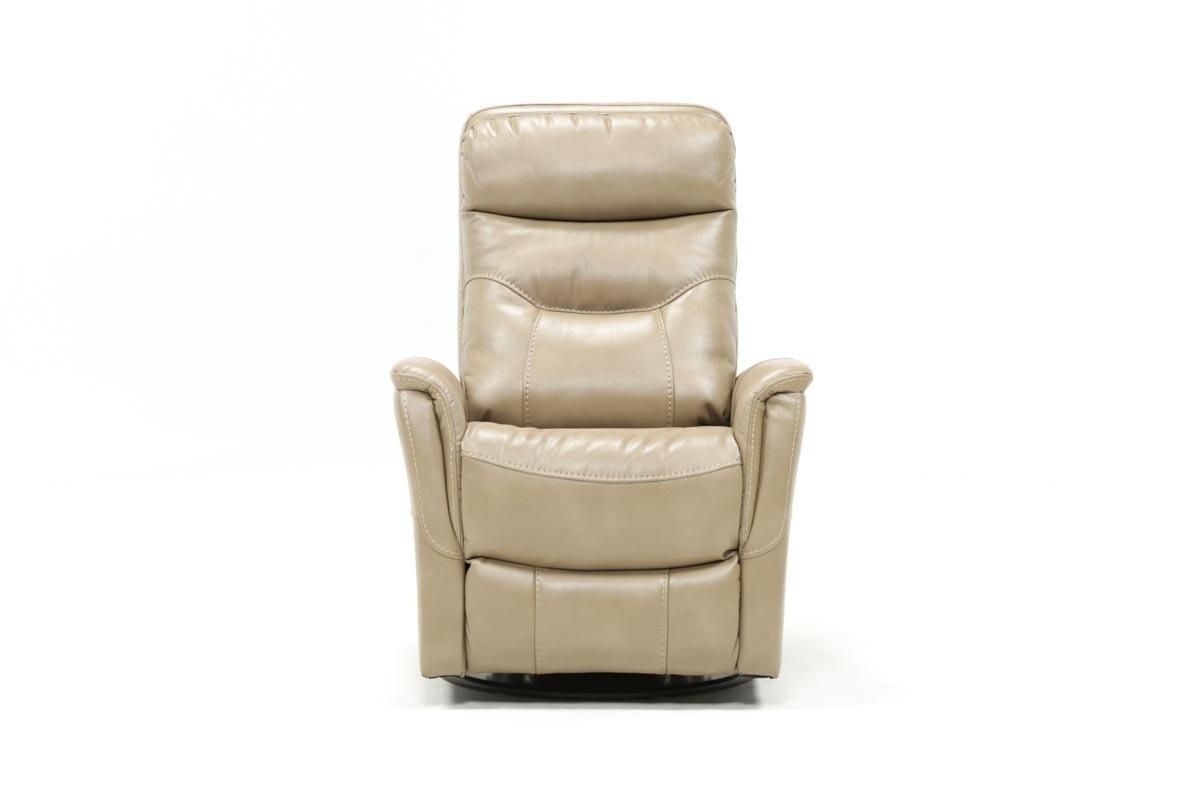 Gannon Linen Power Swivel Recliner W/built In Battery | Living Spaces For Hercules Oyster Swivel Glider Recliners (Photo 17 of 25)