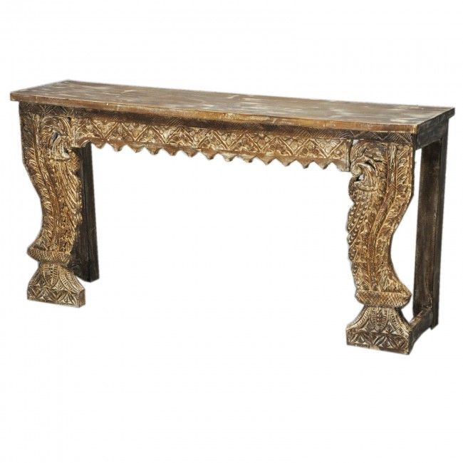 Hall Tables – Tables – Furniture Regarding Preferred Hand Carved White Wash Console Tables (View 5 of 25)