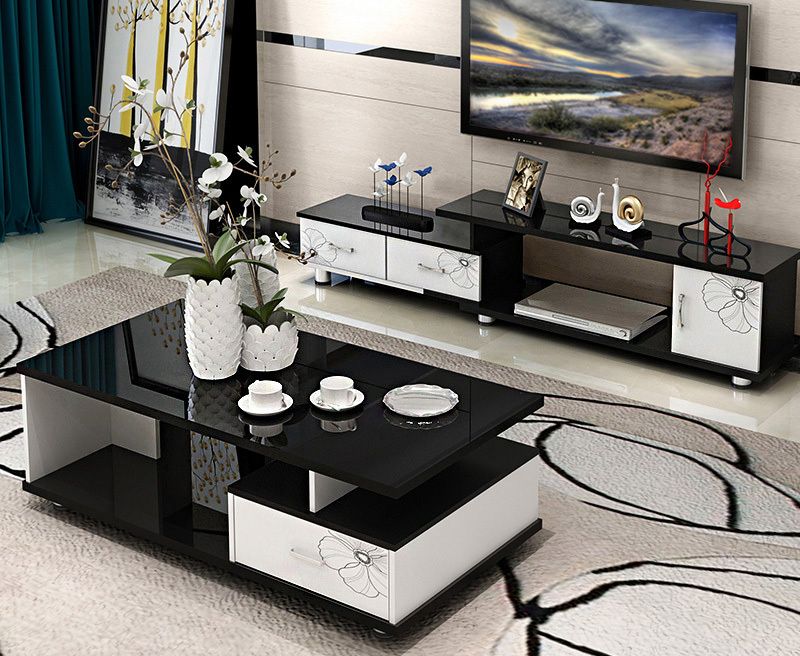 High Gloss Tv Cabinet & Side Table Combo With Regard To Most Recent Tv Stand Coffee Table Sets (Photo 7145 of 7825)