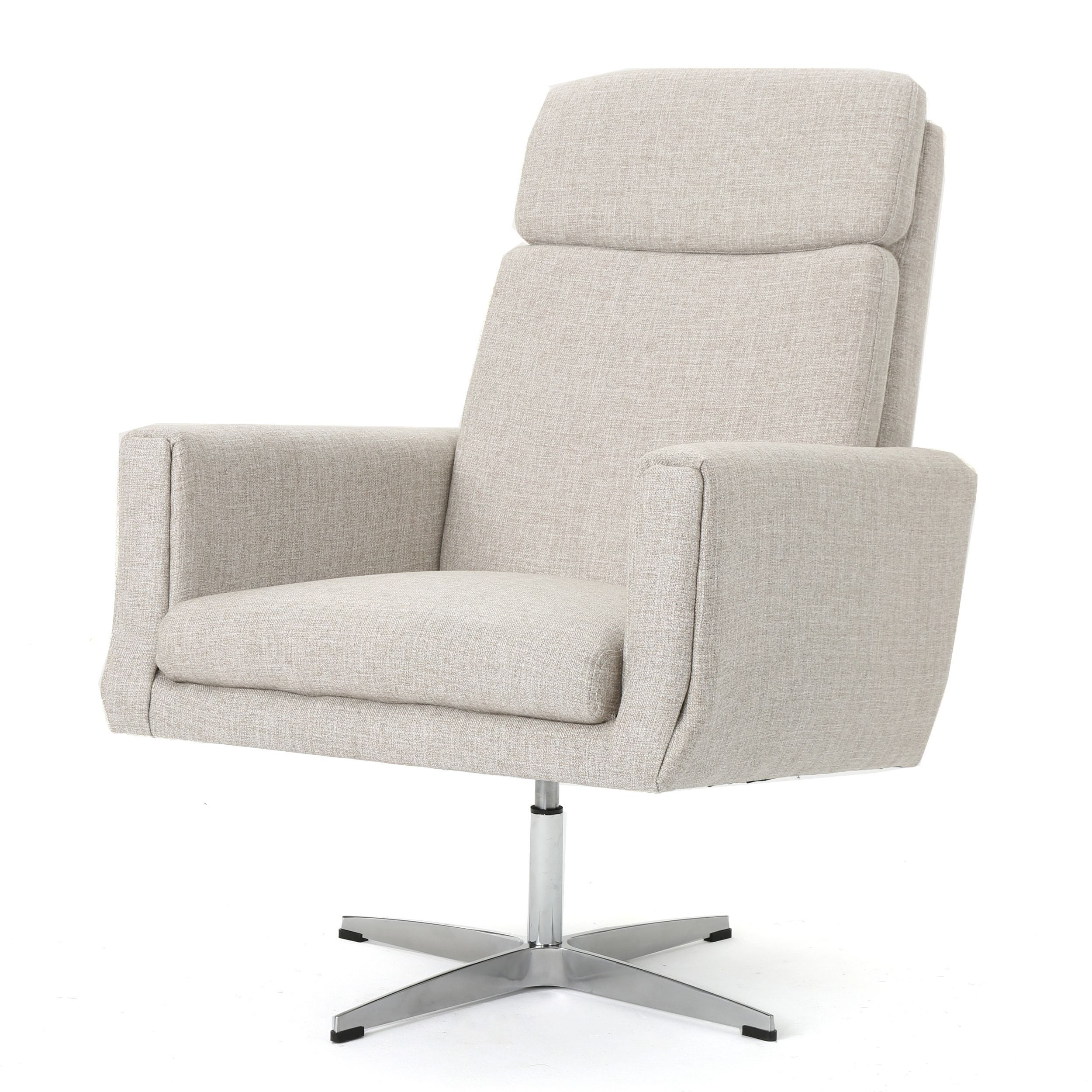 Horatia Modern Fabric Swivel Accent Chairchristopher Knight Home Within Harbor Grey Swivel Accent Chairs (Photo 1 of 25)