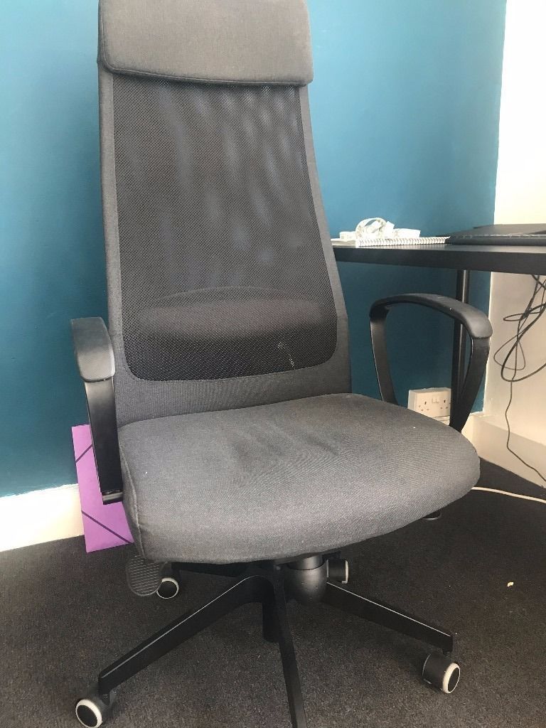 Ikea Office Swivel Chair Markus Vissle – Dark Grey | In Finsbury In Dark Grey Swivel Chairs (Photo 9 of 25)
