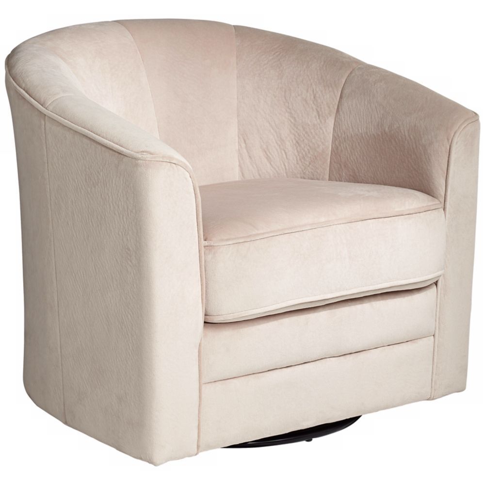 Keller Argos Muse Off White Swivel Chair – Style # X5006 | Products Intended For Twirl Swivel Accent Chairs (View 8 of 25)