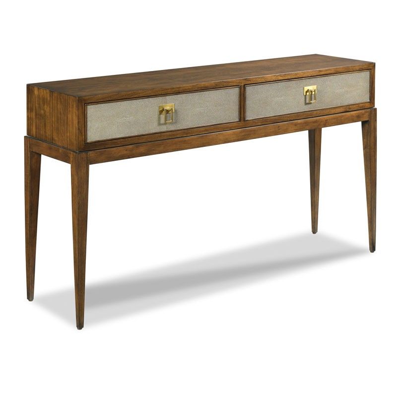 Lady Builder Shops Inside Trendy Faux Shagreen Console Tables (View 13 of 25)