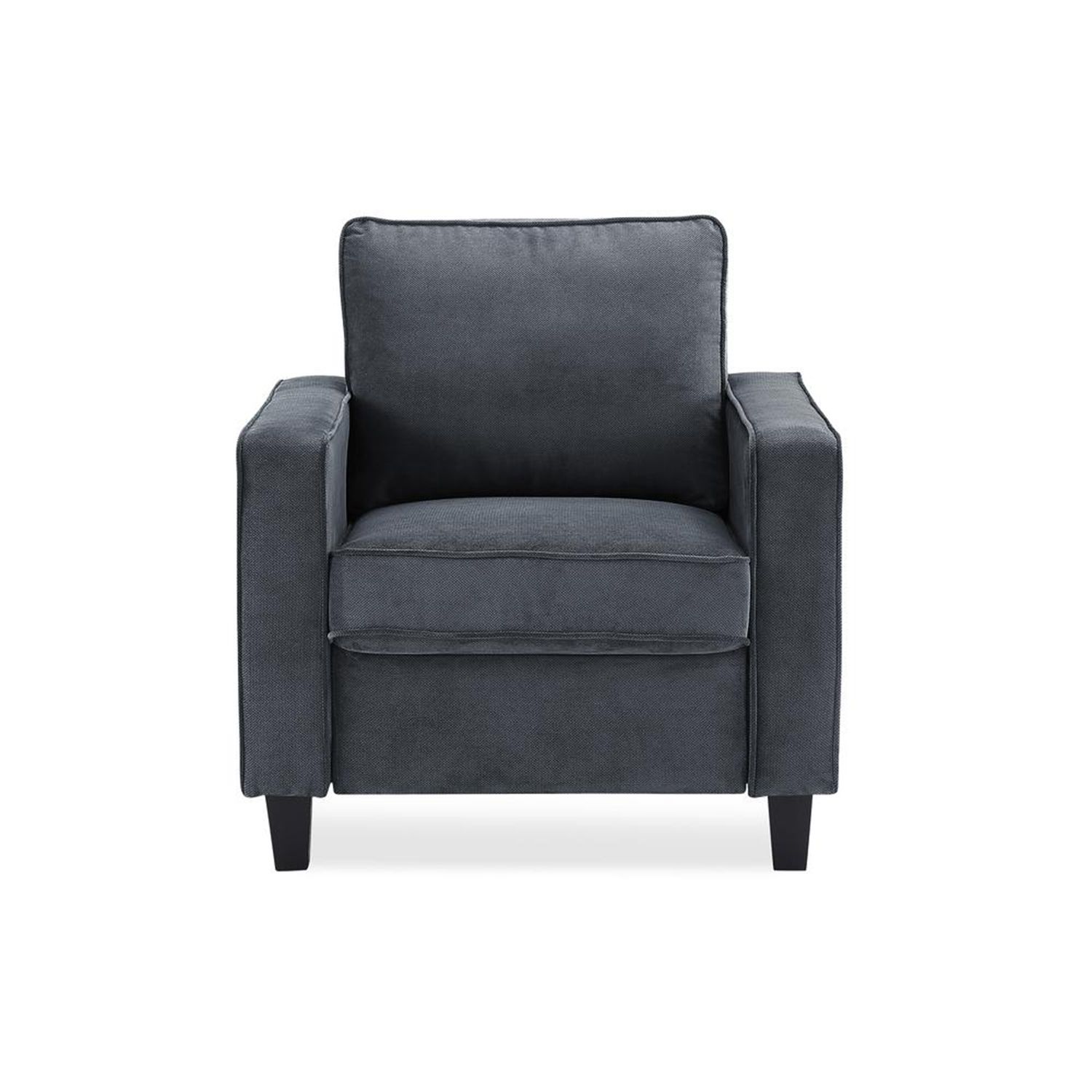 Lifestyle Solutions Garren Dark Grey Polyester Chair Lk Glm S1xm3011 Intended For Allie Dark Grey Sofa Chairs (Photo 14 of 25)