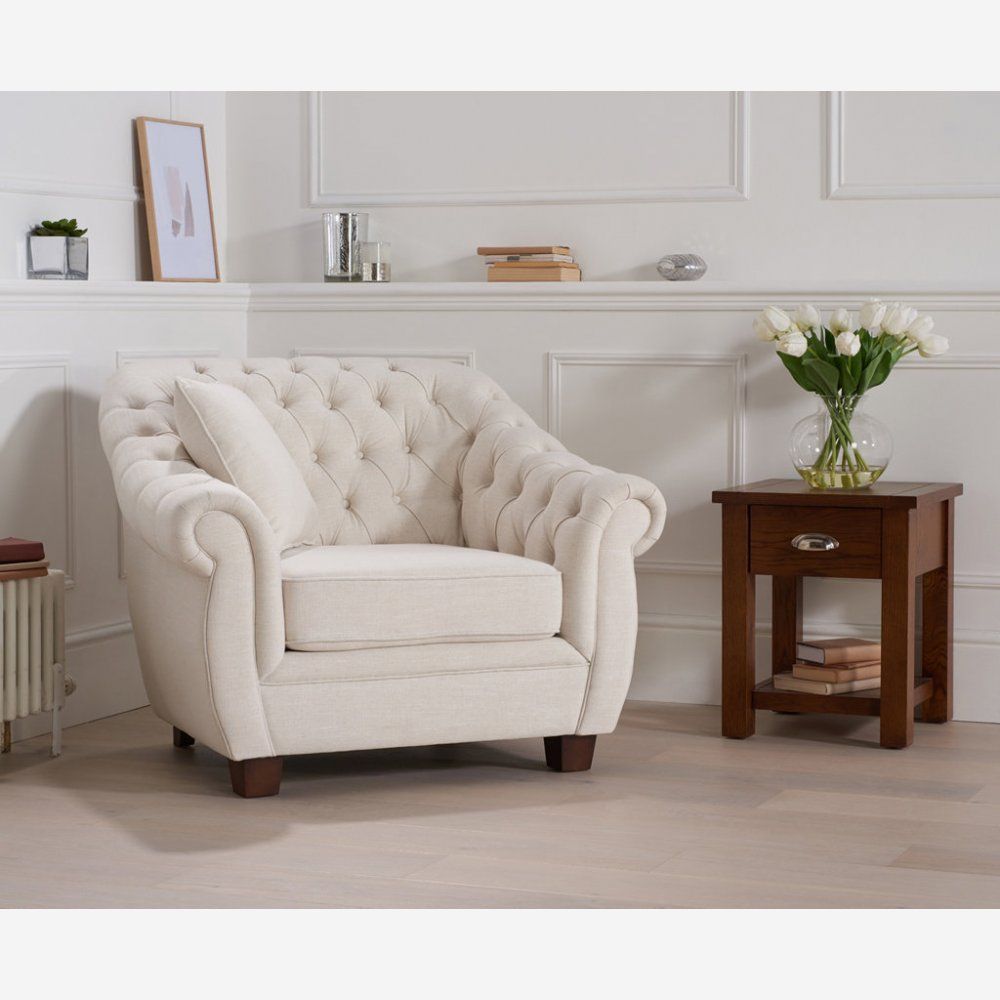 Liv Fabric Armchair – Ivory In Liv Arm Sofa Chairs (Photo 1 of 25)