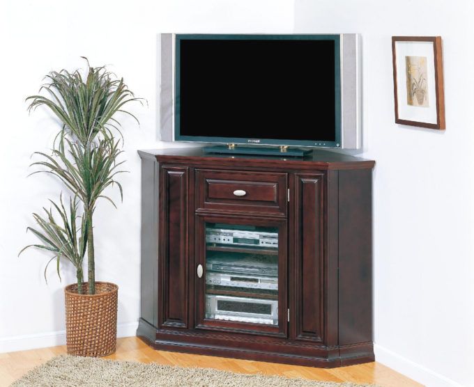 Living Room: Fascinating Dark Brown Corner Tv Stand For Your House Intended For 2017 Dark Brown Corner Tv Stands (Photo 7558 of 7825)