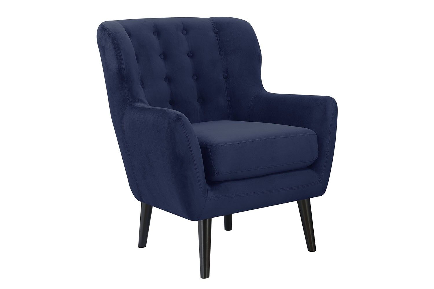Lucy Accent Chair In Navy | Year End Sales Event 12/26 – 1/2 Intended For Lucy Grey Sofa Chairs (View 20 of 25)