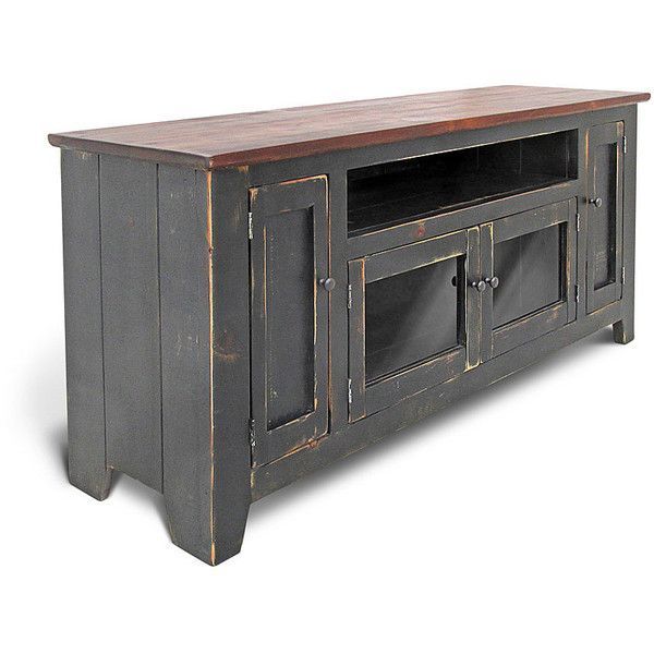 Media Console Tv Stand Reclaimed Wood Farmhouse Entertainment Intended For Popular Sinclair Grey 74 Inch Tv Stands (Photo 11 of 25)