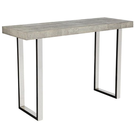 Metal Faux Shagreen Console Table Delano Oka Console Table With Storage Pertaining To Most Recently Released Faux Shagreen Console Tables (View 7 of 25)