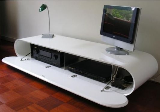 Modern Minimalist Tv Stands Ideas, Ovalrknl – Home Design Regarding Widely Used Oval White Tv Stand (View 3 of 25)