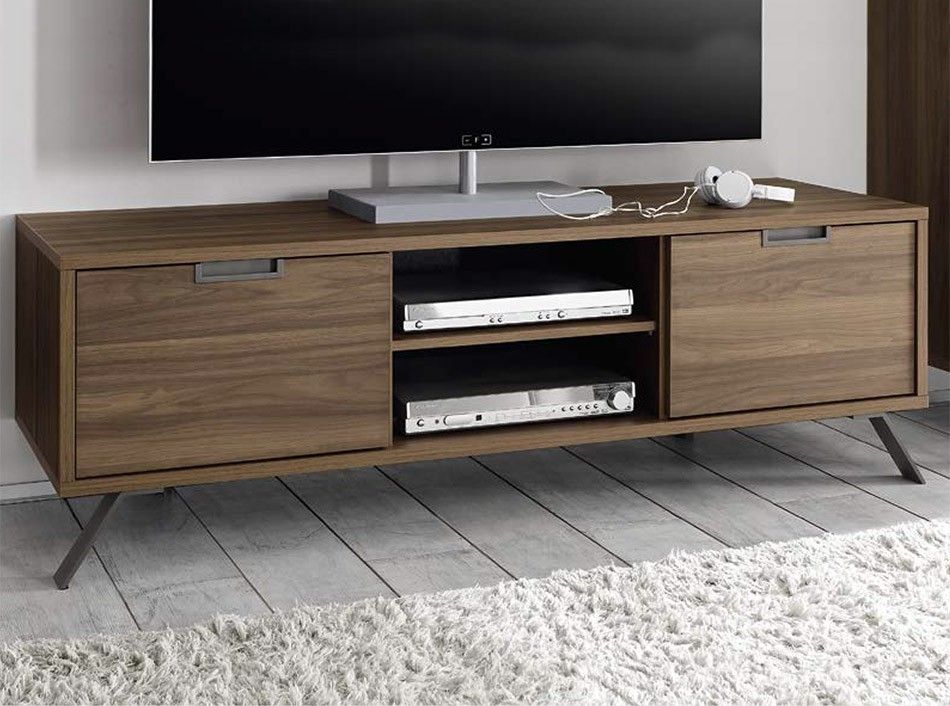 Modern Tv Stand Palma Walnutlc Mobili – Tv Stands – Living Room For Most Recent Walnut Tv Cabinets With Doors (Photo 6698 of 7825)