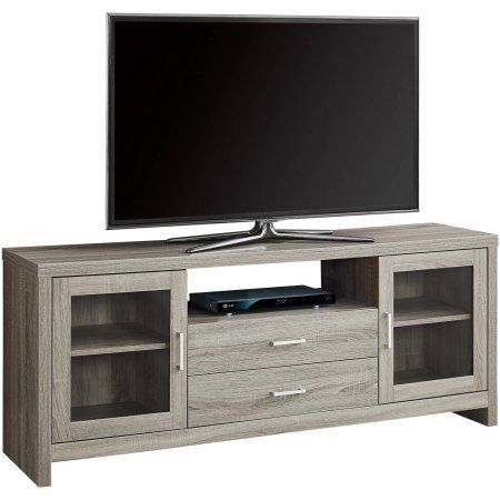 Monarch – Tv Stand – Dark Taupe – Drawers / Glass Doors – For Tv's With Regard To 2018 Annabelle Cream 70 Inch Tv Stands (Photo 7 of 25)