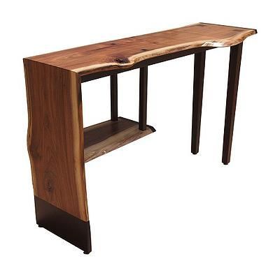 Most Recent Parsons Walnut Top &amp; Dark Steel Base 48x16 Console Tables For River Regency Modern (Photo 7578 of 7825)