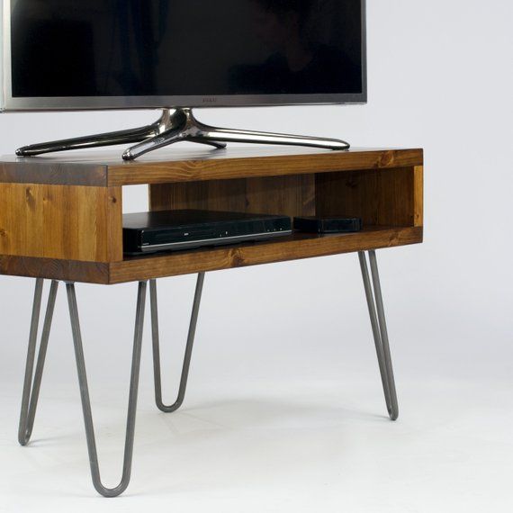 Most Recently Released Retro Corner Tv Stands With Vintage Retro Corner Corner Tv Stand W/ Metal Hairpin Legs (Photo 6765 of 7825)
