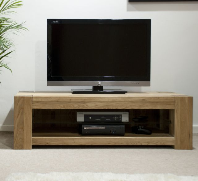 Most Recently Released Wide Tv Cabinets Regarding Homestyle Trendy Lifestyle Solid Oak 120cm Wide Tv Unit – Tv (Photo 1 of 25)