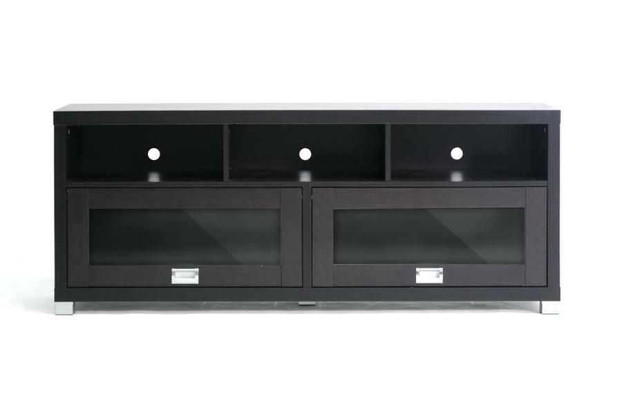 Most Up To Date Dark Brown Corner Tv Stands Intended For Tv Stand With Doors Modern Stand With Glass Doors Dark Brown Corner (Photo 7549 of 7825)