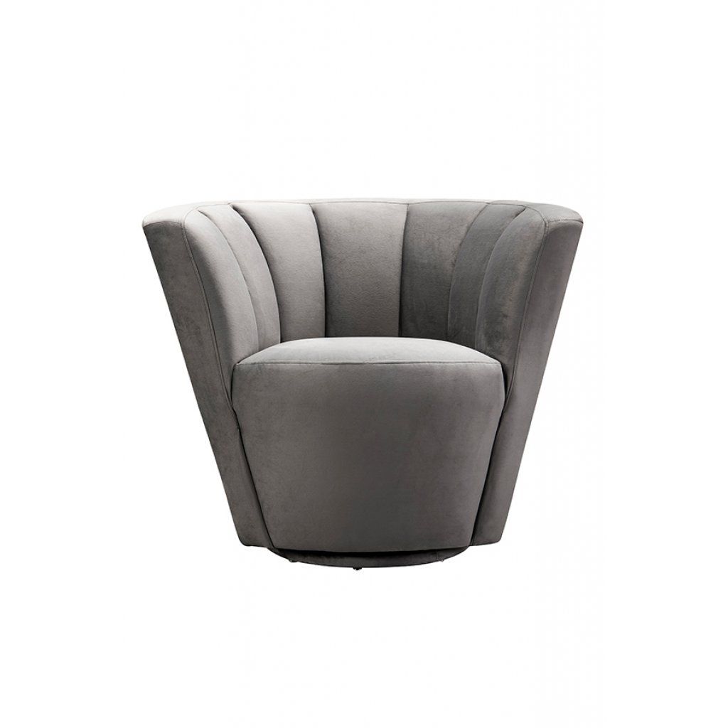 My Furniture – Lorianna Armchair/ Mid Century Armchair / Shell Chair In Grey Swivel Chairs (View 12 of 25)