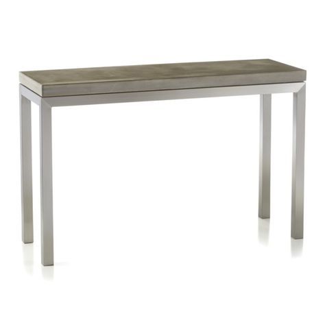 Parsons Concrete Top/ Stainless Steel Base 48x16 Console (View 6 of 25)