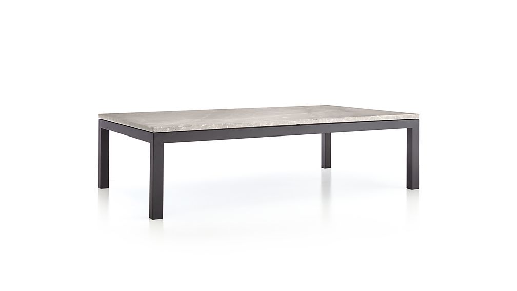 Parsons Grey Marble Top/ Dark Steel Base 60x36 Large Rectangular With Regard To Recent Parsons White Marble Top &amp; Brass Base 48x16 Console Tables (Photo 22 of 25)