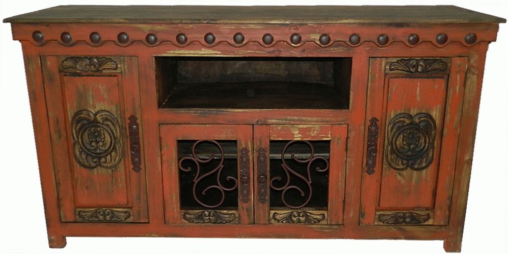 Popular Rustic Red Tv Stands For Antique Red Rustic Tv Stand, Antique Red Tv Stand, Red Tv Console (Photo 7288 of 7825)