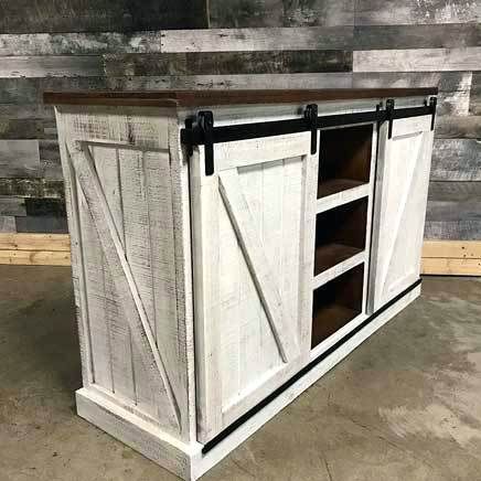 Rustic Furniture Tv Stands Barn Door Stand Distressed White Inch Pertaining To Recent Rustic White Tv Stands (Photo 7244 of 7825)