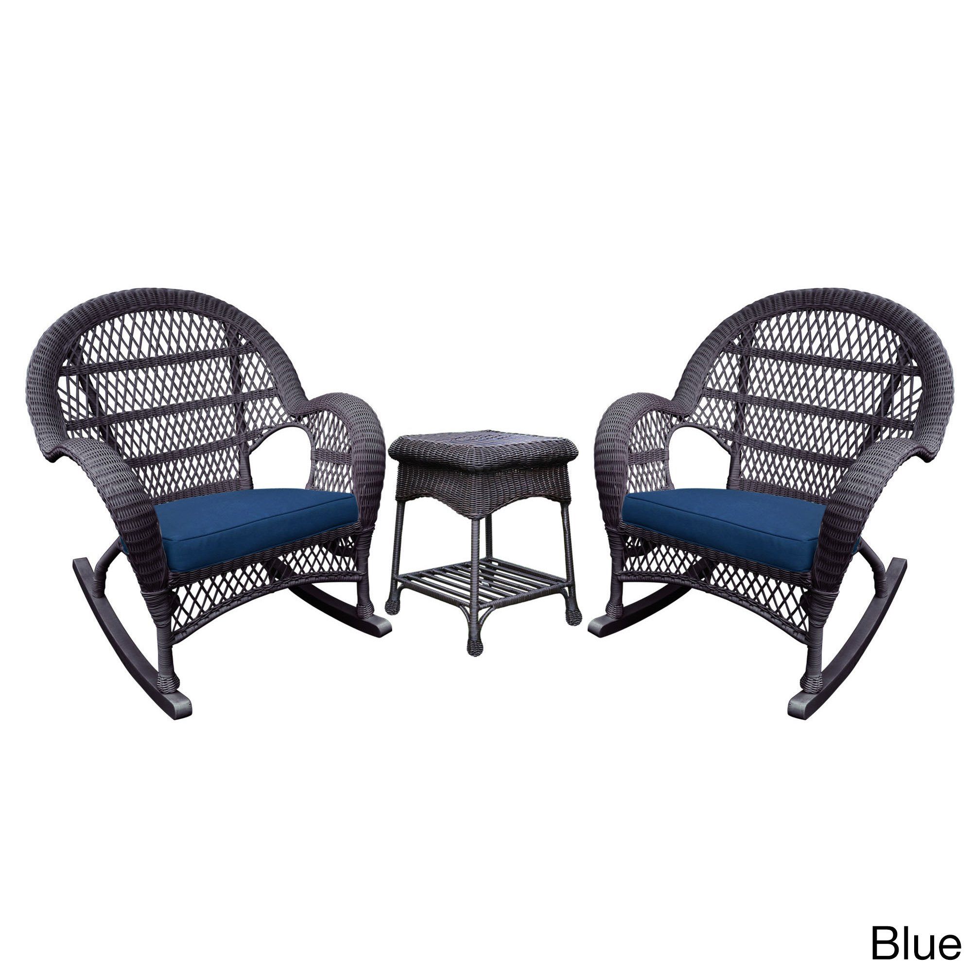 Santa Maria Espresso Rocker Wicker Chair And End Table Set With Pertaining To Mari Swivel Glider Recliners (View 14 of 25)